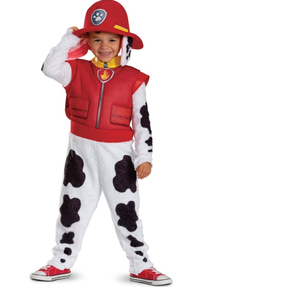 Paw Patrol Marshall Halloween Costume 4/6 Jumpsuit Pup Pack Toddler Boys